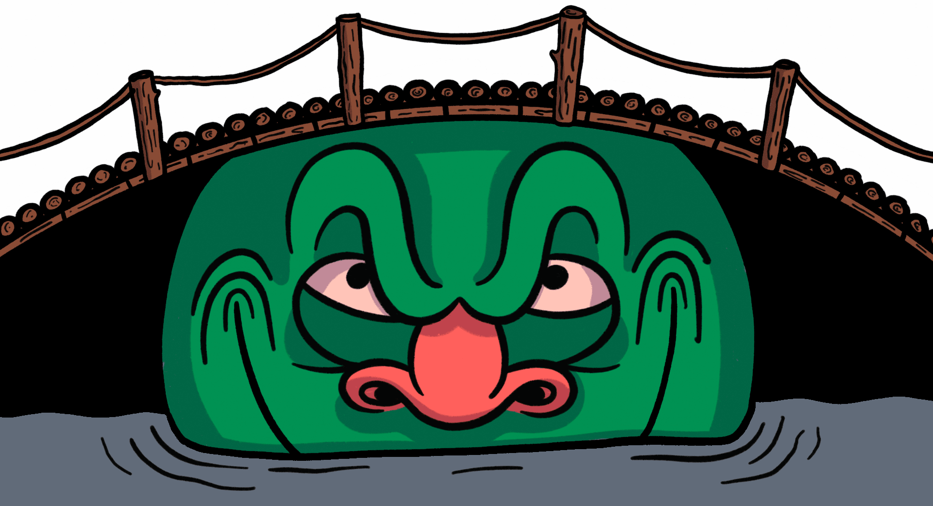 a troll under a bridge